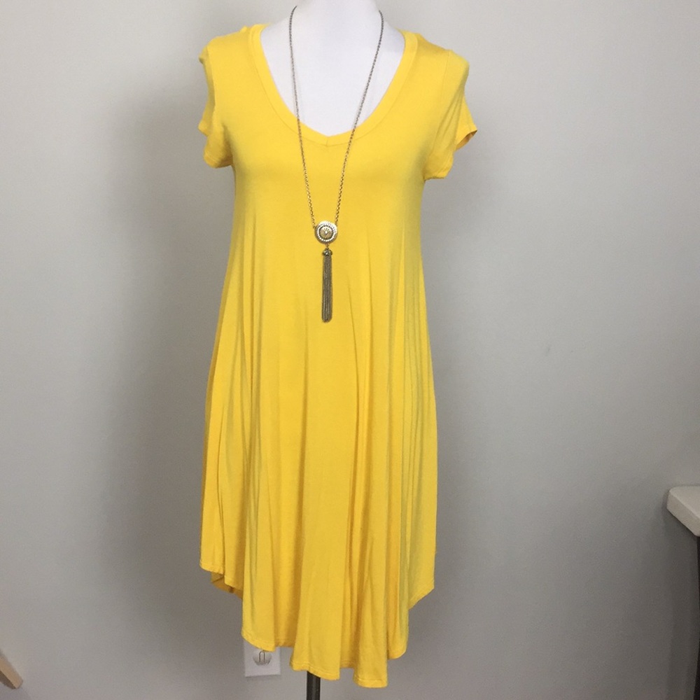 Boutique Yellow Tshirt Dress